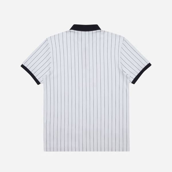 Camisas Polo Fila Homem Branco - Fila Line Pinstripe S/S Outlet Portugal,YXUA-51280